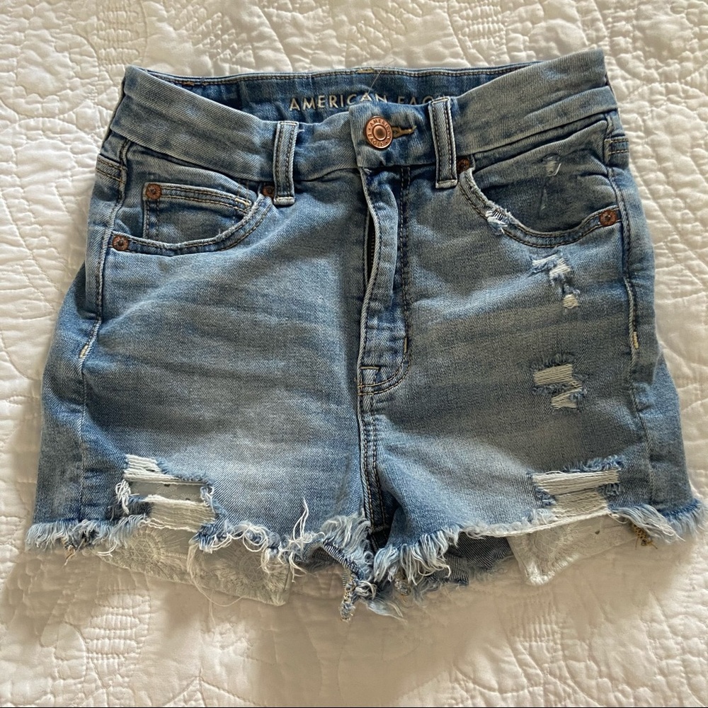 AE high waisted jean shorts